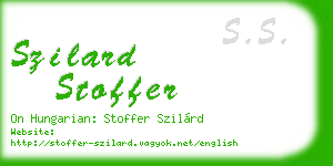 szilard stoffer business card